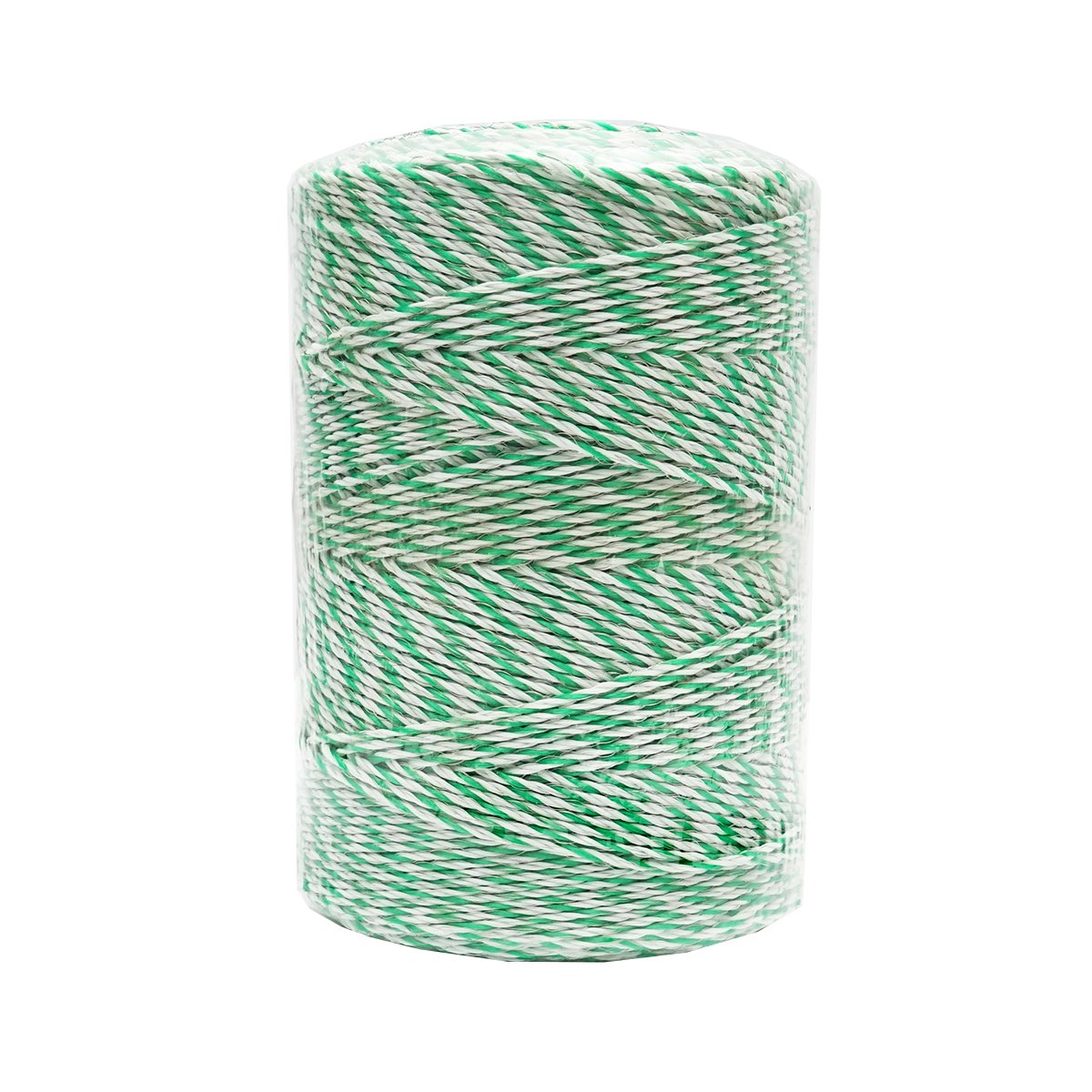 Rola fir alb-verde fi 2.5mm insertie metalica 4x0.2mm SS, rezistenta 7 Ohm/m, 500m gard electric Thor